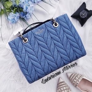 Kate Spade Briar Lane Quilted Denim Meena Handbag